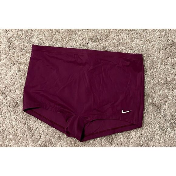 EXCELLENT Maroon Nike Spandex Shorts SIZE 1X use for swimming or athletics - Picture 1 of 3